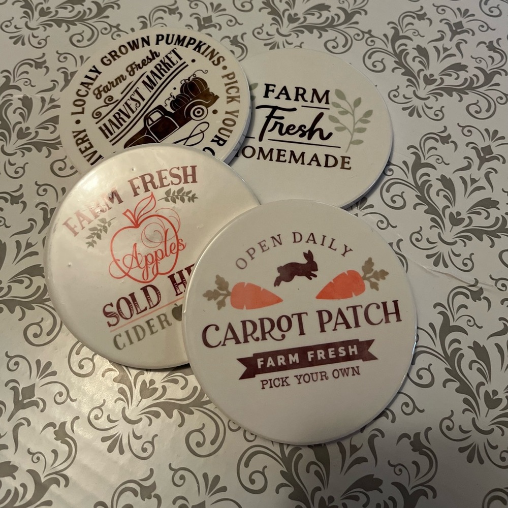 Homemade Farm Table Coasters